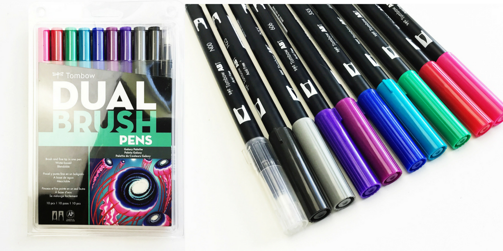 Tombow Dual Brush Pen Set of 10 - Galaxy Colors