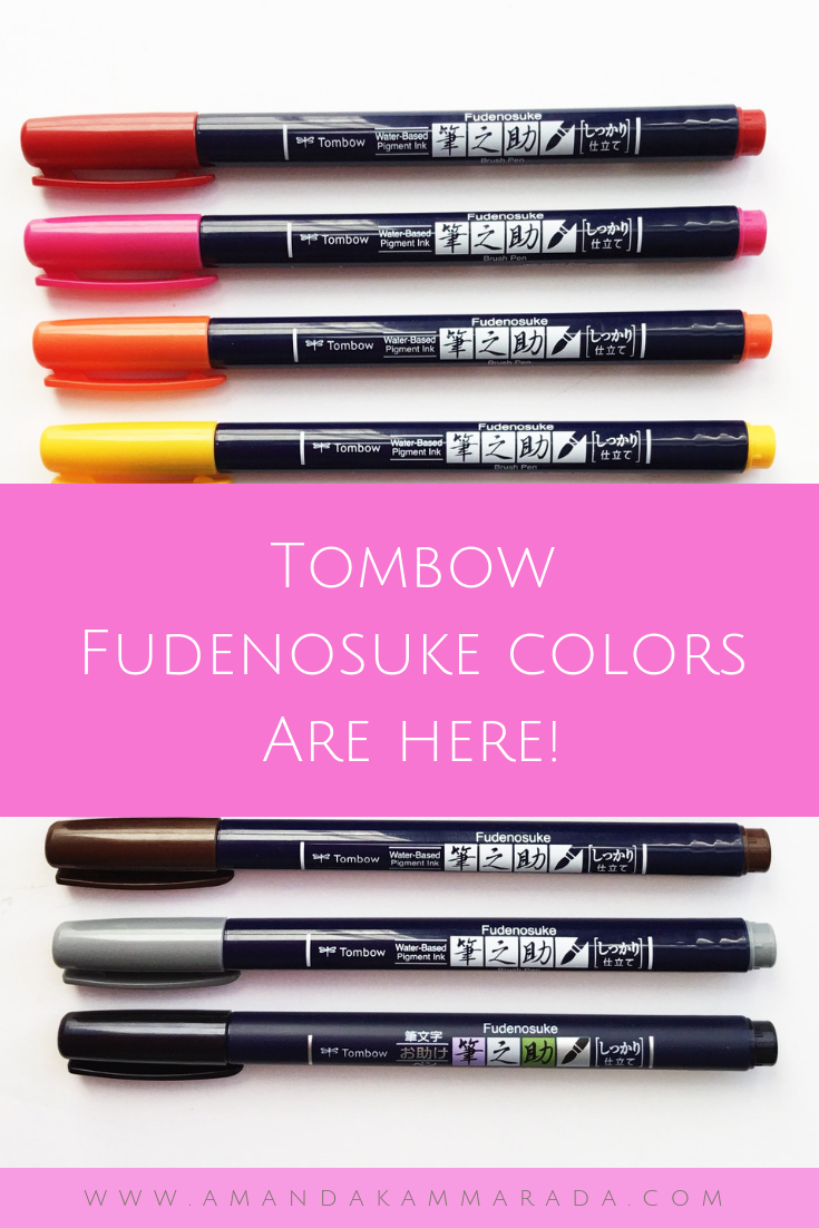 Tombow Fudenosuke Colors Are Here! - Amanda Kammarada